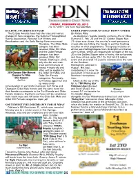 Eclipse Awards Changed Southwest Field Redrawn