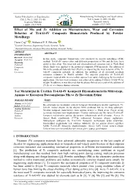 Effect of Mn and Zr Addition on Microstructure, Wear and Corrosion Behavior of Ti-6Al-4V Composite Biomaterials Produced by Powder Metallurgy