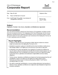 Kipling Bus Terminal – Bus Access, Operations and Maintenance Agreement