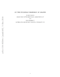 On the Euclidean Dimension of Graphs