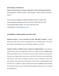 SUPPLEMENTAL INFORMATION Photo Sensing and Quorum Sensing