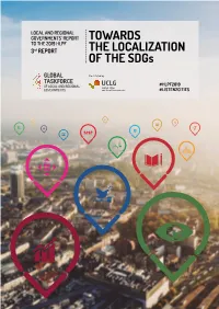 TOWARDS the LOCALIZATION of the Sdgs