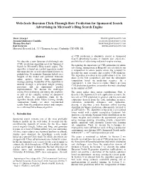 Web-Scale Bayesian Click-Through Rate Prediction for Sponsored Search Advertising in Microsoft’S Bing Search Engine
