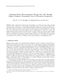 Capturing Surface Electromagnetic Energy Into a DC Through Single-Conductor Transmission Line at Microwave Frequencies