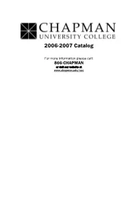 Chapman University 20076-2007