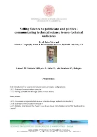Communicating Technical Science to Non-Technical Audiences