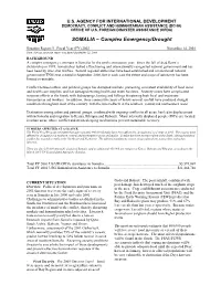 Complex Emergency/Drought