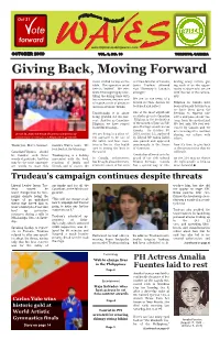 Giving Back, Moving Forward