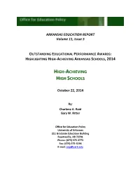 High-Achieving High Schools