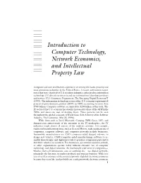 Introduction to Computer Technology, Network Economics