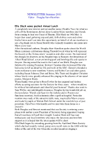 NEWSLETTER Summer 2011 Editor – Douglas Barr-Hamilton