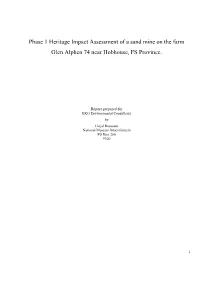 Phase 1 Archaeological Impact Assessment of …………………