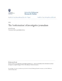 The 'Twitterisation' of Investigative Journalism