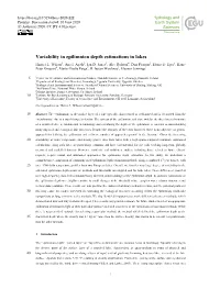 Variability in Epilimnion Depth Estimations in Lakes Harriet L