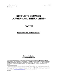 3585340 14 Conflicts Between Lawyers Mcguirewoods LLP and Their Clients: Part II T
