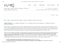 (Bachelor, Master, Or Phd) and Which Software Tools to Use How to Write A