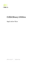 CUDA Binary Utilities