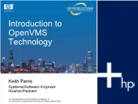 Introduction to Openvms Technology