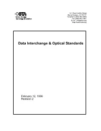 Data Interchange & Optical Standards
