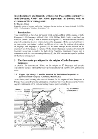 Interdisciplinary and Linguistic Evidence for Palaeolithic Continuity
