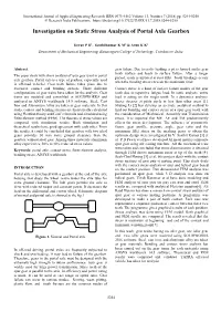 Investigation on Static Stress Analysis of Portal Axle Gearbox