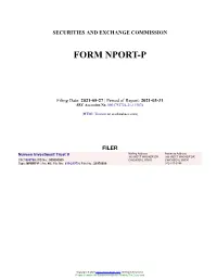 Nuveen Investment Trust V Form NPORT-P Filed 2021-05-27
