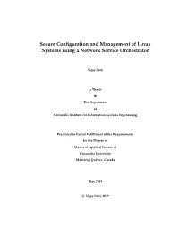 Secure Configuration and Management of Linux Systems