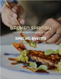 SPECIAL EVENTS About the Chef