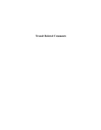 Transit Related Comments