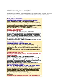 2016 Field Trips Programme – Hampshire