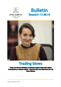 Bulletin Round 9 -11.08.14