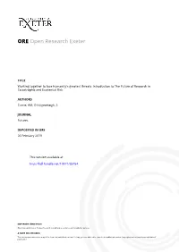 Future of Research on Catastrophic and Existential Risk