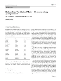 Hjalmar Fors, the Limits of Matter—Chemistry, Mining & Enlightenment