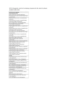 ICD-10 Diagnostic Codes for the Discharge Diagnoses for the Cohort of Patients Included in This Study
