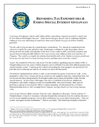 Reforming the Tax Code &