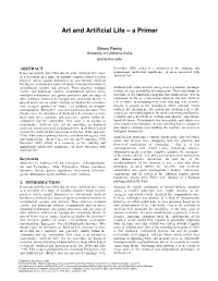 Art and Artificial Life – a Primer