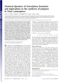Chemical Dynamics of Triacetylene Formation and Implications to the Synthesis of Polyynes in Titan’S Atmosphere