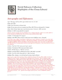 David Delucia Collection Highlights of the Chess Library Autographs