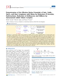 Determination of the Effective Redox Potentials of Smi2, Smbr2, Smcl2