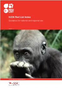 IUCN Red List Index Guidance for National and Regional Use