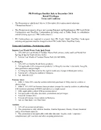 PB Privileges Booklet July to December 2014 Retail Privileges Terms and Conditions