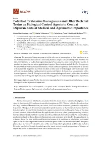 Potential for Bacillus Thuringiensis and Other Bacterial Toxins As Biological Control Agents to Combat Dipteran Pests of Medical and Agronomic Importance
