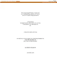 The Congressional Hispanic Caucus and the Coalitional Representation of Latinxs in the U.S