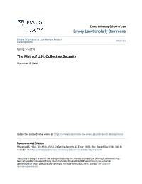 The Myth of U.N. Collective Security