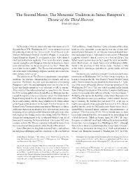 The Second Moses: the Messianic Tradition in James Hampton's