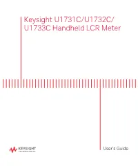 U1733C Handheld LCR Meter