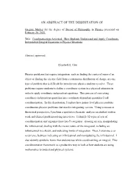 An Abstract of the Dissertation Of
