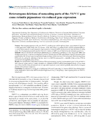 Heterozygous Deletions of Noncoding Parts of the PRPF31 Gene Cause Retinitis Pigmentosa Via Reduced Gene Expression