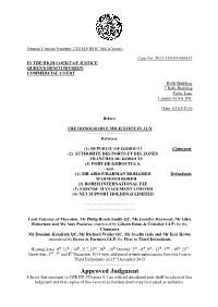 High Court Judgment Template