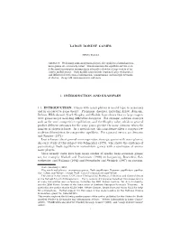 Large Robust Games 1. Introduction and Examples